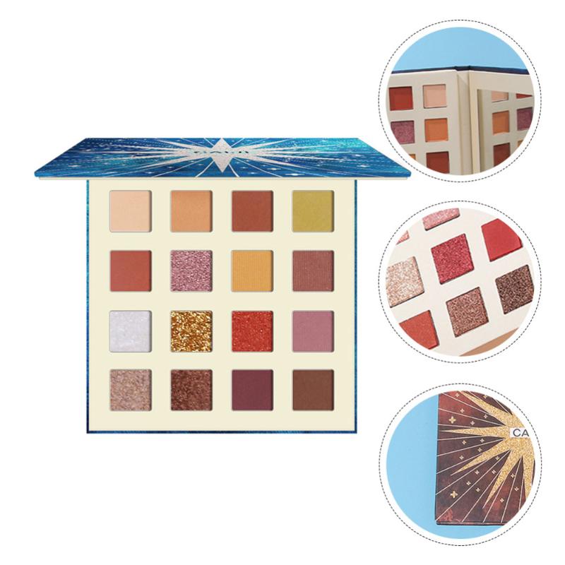 

16 Colors Makeup Eyeshadow Long Lasting Colors Rendering Eye Shadow Pallet, Green
