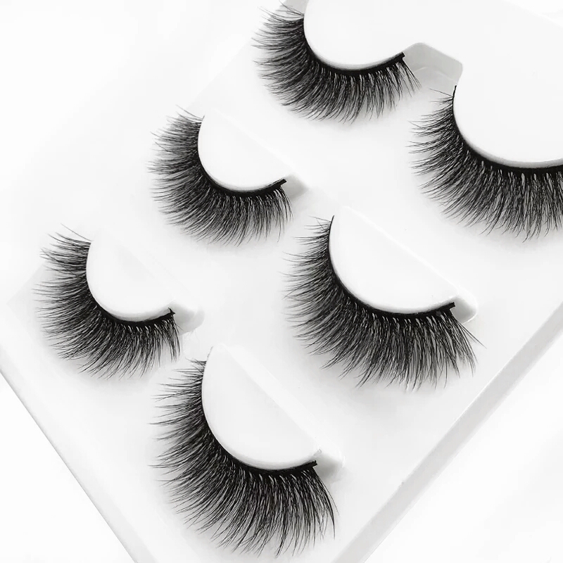 

3 pairs of natural false eyelashes false eyelashes long makeup mink 3d extension mink for make-up