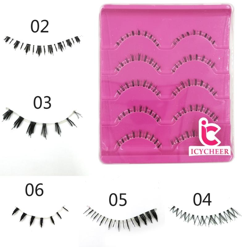 

5Pairs Lower Eye Lashes Makeup Handmade Natural Under Lashes Faux Mink Under Bottom Eye Extension Makeup Tools