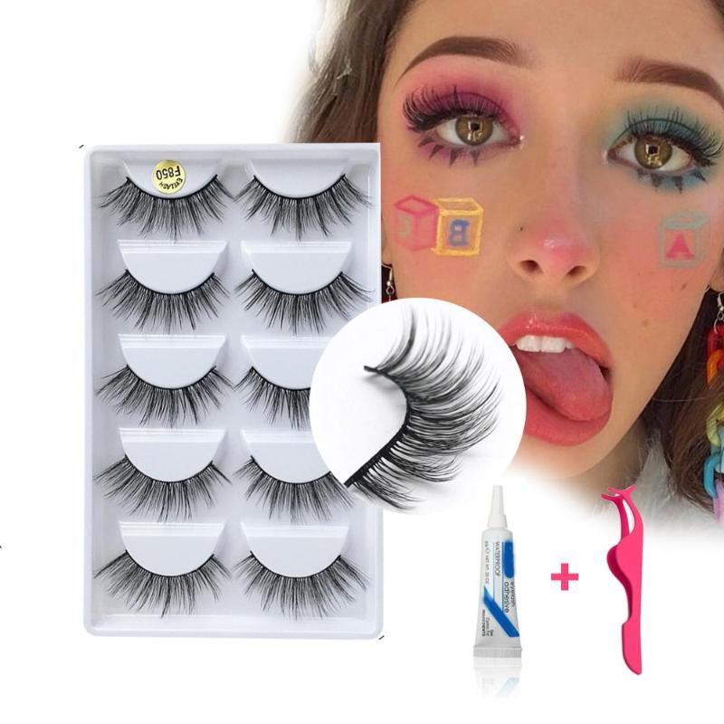 

Eyelashes 5Pcs 3D imitation hairs false eyelashes naturally extend small bunches of fluffy