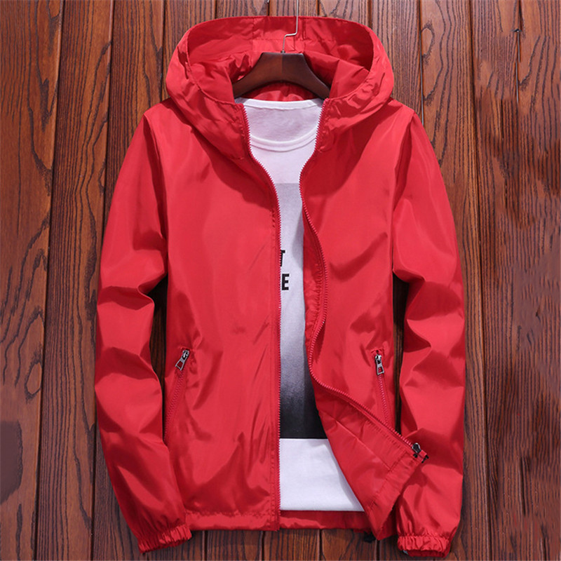 

Jacket Women Red 7 Colors 7XL Plus Size Loose Hooded Waterproof Coat 2020 New Autumn Fashion Lady Men Couple Chic Clothing, White