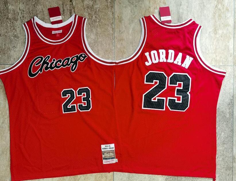 

Men's Basketball Chicago Bulls 23 Michael JD RED 1984-85 Swingman Jersey, Black;red