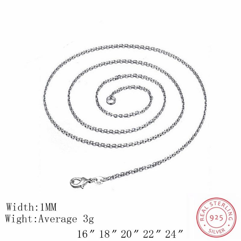 

5PCS wholesale Genuine Silver Plated Chains Necklace for Women Men Jewelry fashion pendant necklace 16,18,20,22,24 inch