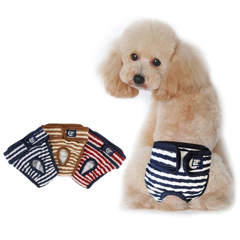 

XXL Dog Diaper Physiological Pants Sanitary Washable Female Dog Panties harassment Shorts Underwear Briefs For Dogs, Blue stripes