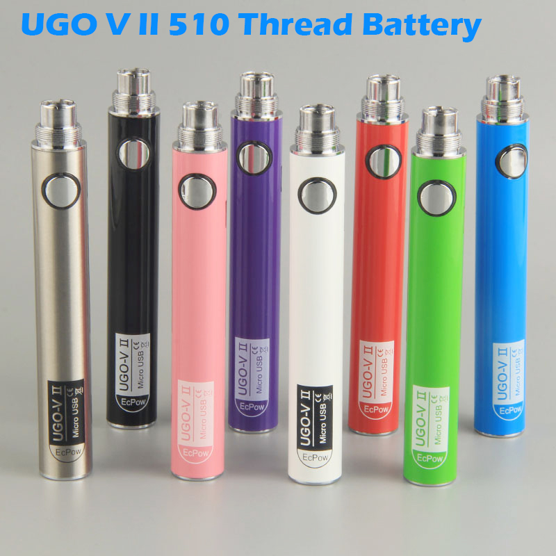 

900mAh 650mAh UGO V II Vape Battery 3.7V Voltage Battery Starter Kits 510 Thread Vape Batteries with USB Chargers Packaging Ecigs Vaporizers