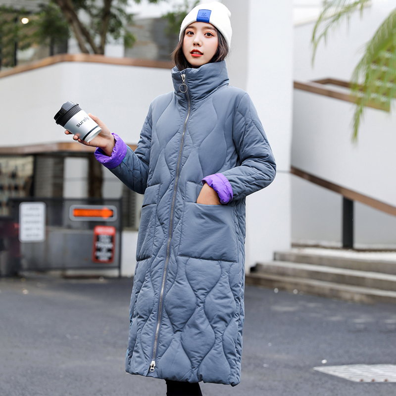 

Solid X-long Parkas Female Winter Plus Size With Big Pockets Women's Jackets 2020 Stand Collar Warm Thick Casual Overcoat Female, Beige