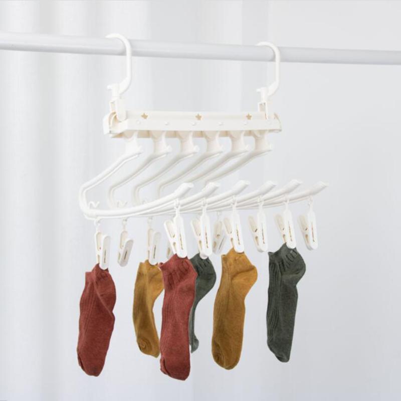 

Folding multi-functional Non slip Wardrobe Clothes Drying Rack Pant Scarf Sock Clothes Hanger Space Saving Storage Rack