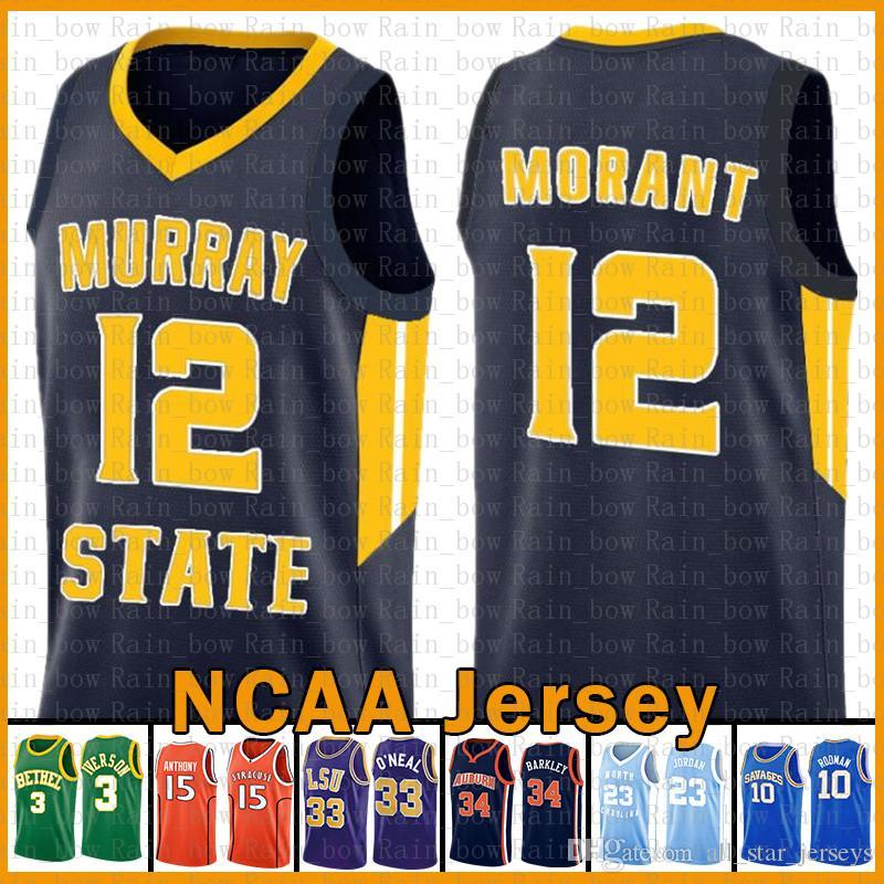 

Ja 12 Morant Kawhi NCAA Murray State Racers University Leonard Stephen 30 Curry LeBron 23 James Basketball Jersey Larry 33 Bird Will Smith