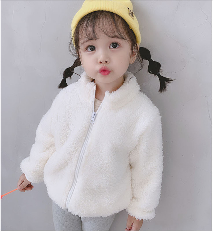 

Emmababy 0-5Y Sweet Infant Baby Boy Girl Coat Winter Autumn Spring Warm Pure Color Zipper Wool Coat, Brown