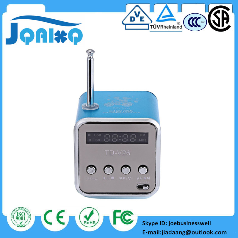 

Caixa De Som Subwoofer Mini Speakers Led Music MP3 Player Speaker FM Portable Radio USB Stereo Micro SD TF For PC Laptop TD-V26