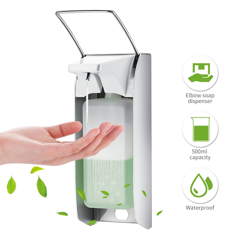 

1000Ml Liquid Soap Dispenser Elbow Press Disinfectant Dispenser Wall-Mounted Soap Pumps for Home