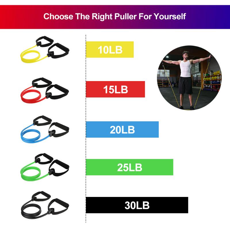 

120cm Yoga Pull Rope Resistance Bands Fitness Gum Elastic Bands Fitness Equipment Rubber expander Workout Exercise Training Band