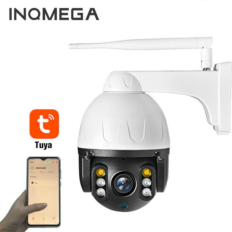 

INQMEGA 1080P Tuya IP Camera Outdoor Metal Waterproof Speed Dome PTZ Camera Auto Tracking Wifi CCTV Security Surveillance