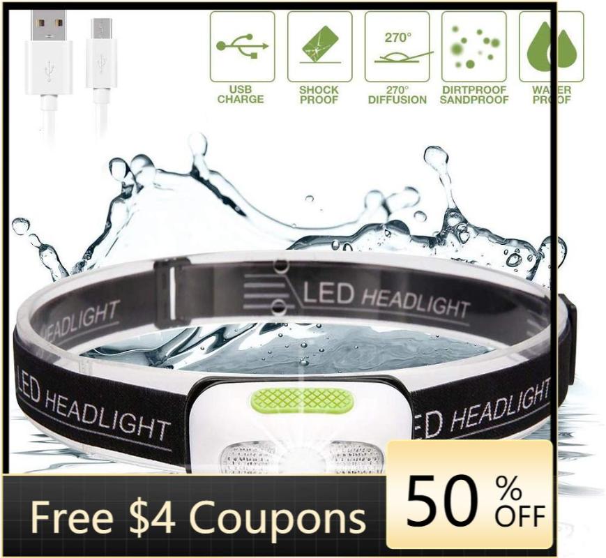 

500 Lumens USB Rechargeable Headlamp,Lightweight,Super Bright LED Running Headlamp For Runner,Rainstorm Waterproof,LED Headlight