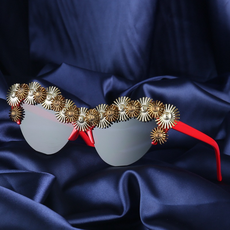 

2020 Fashion Rimless Sunglasses Women Brand Designer Punk glasses Women UV400 Eyeglasses Big Frame High Quality Eyewear FML