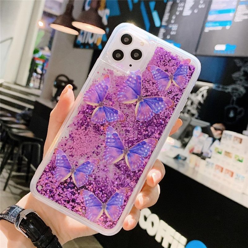 

Fashion Bling Quicksand Mobile Phone Case for iphone 11 pro max Top Quality TPU+PC Quicksand Phone Cover for iphone X XR Xsmax 78 plus, Color 1