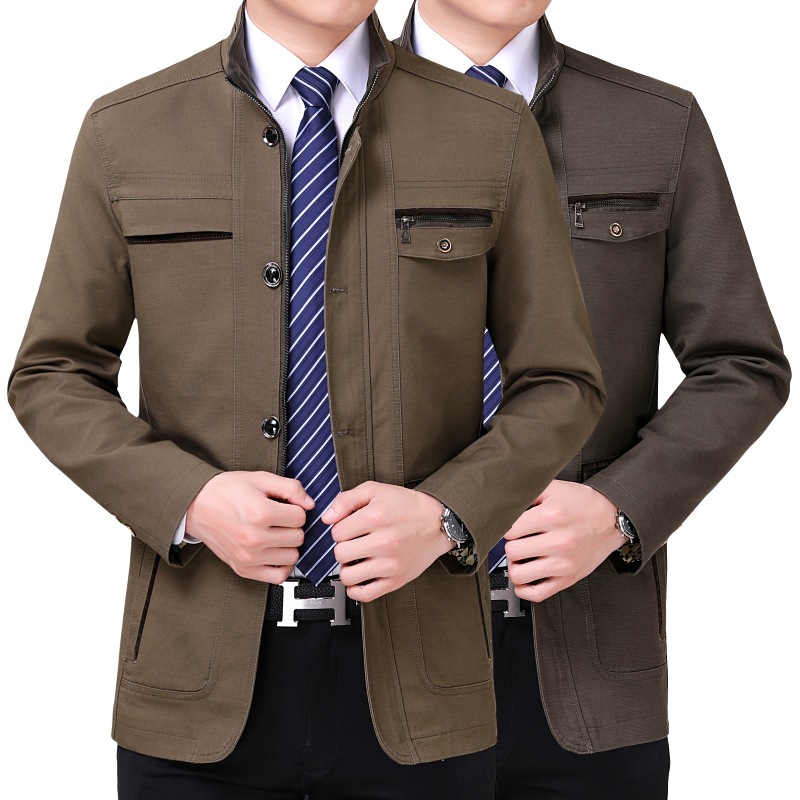

2020 Autumn Spring Jacket Men Casual Coats Middle-Aged Comfortable Jackets For Male Outerwear Plus size M-4XL, 203 2