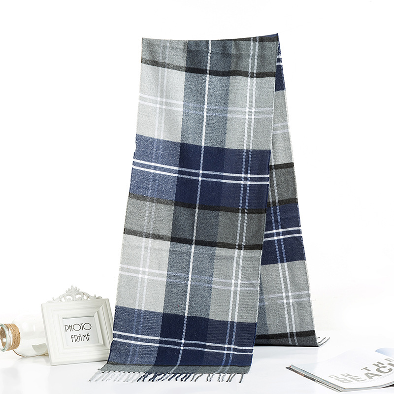 

Classic Men Cashmere Plaid Scarf Winter Warm Cashmere Shawls Blanket Tassel Scarves Man Business Scarves Foulard Wraps