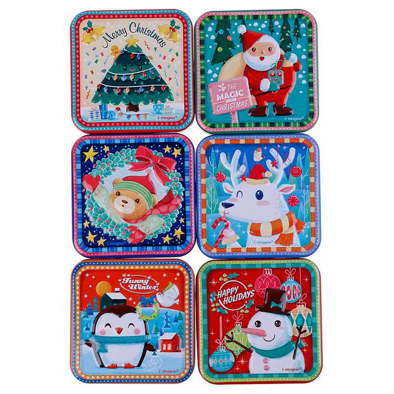 

Christmas Mini Gift Package Tin Box Candy Baking Cookies Biscuit Case Candy Baking Cookies Biscuit Case Container Cute