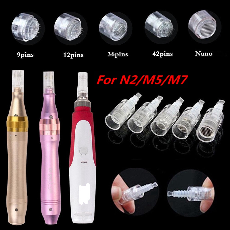 

1 3 5 7 9 12 36 42 pins Nano Needle Cartridge For MYM DermaPen Auto Microneedling Electric Dr pen Needles Tips