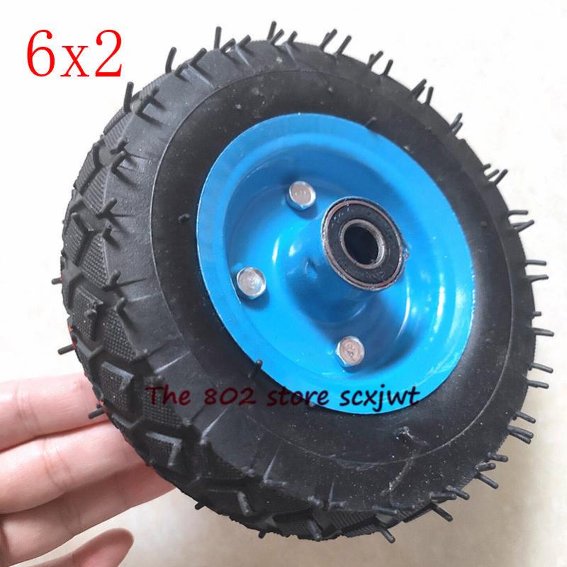 

High performance 6x2 tire tyre rim 6 inch 15cm pneumatic wheel pump wheel trolley cart roller caster caster