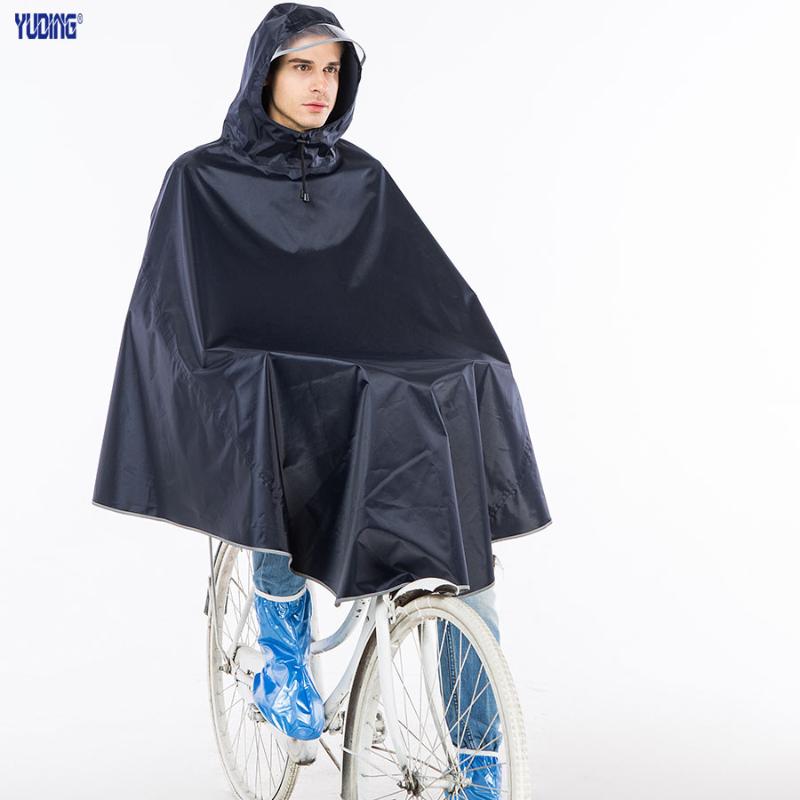 

Yuding Rain Poncho Polyester Bicycle Thick Raincoat Professional Rain Poncho Men's Reflective Tape Bicycle Raincoat