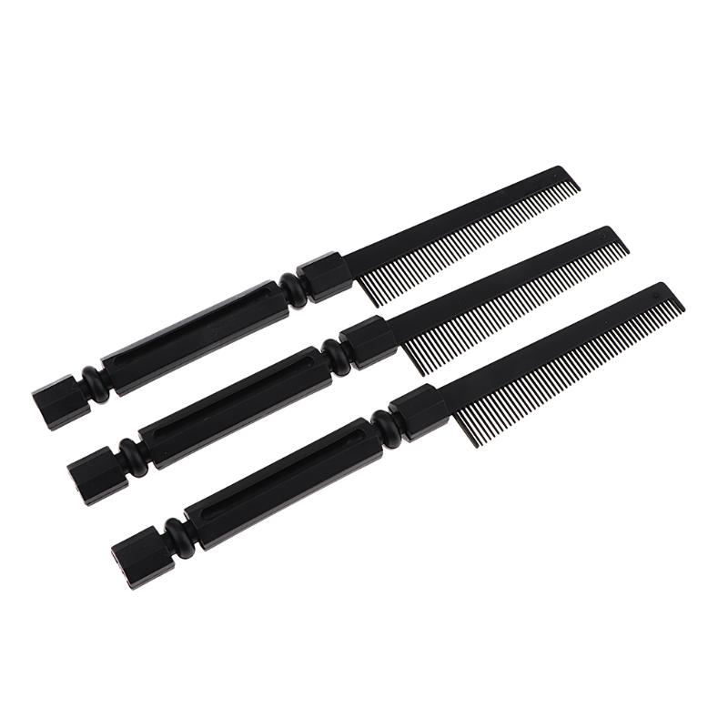 

3pcs Fine Tooth Hairdressing Combs Set with Oblique Teeth & Round Comfort Handle, Salon Hair Cutting Styling Barber Combs