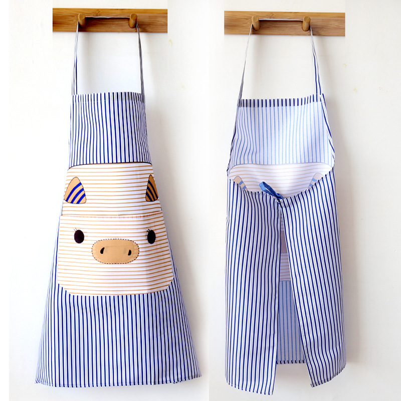 

3pcs Cartoon Kitchen Apron Korean-style Antifouling Woman Adult Bibs Home Cooking Baking Cleaning Aprons Halter Sleeveless Apron