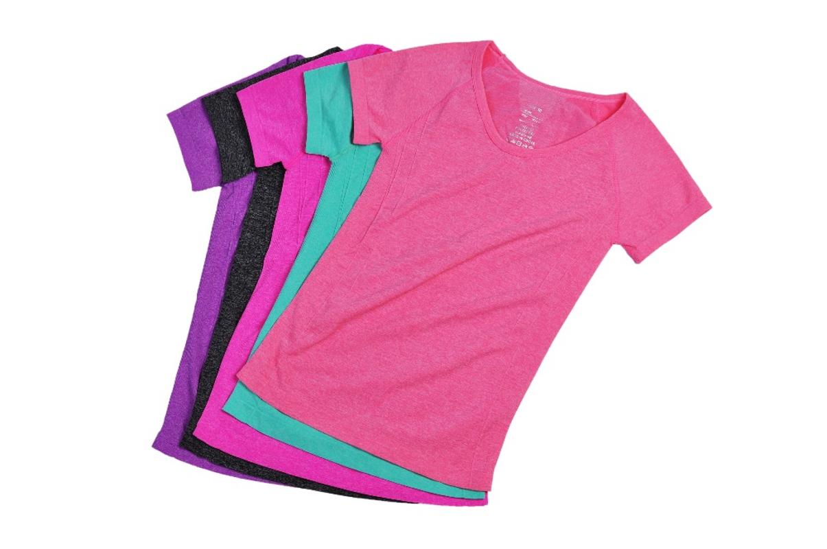 

Women Yoga Sports T Shirt Short Sleeves Hygroscopic Quick Drying Fitness Gym T-shirt For Running Women Top Clothes Jogging Tees, Green