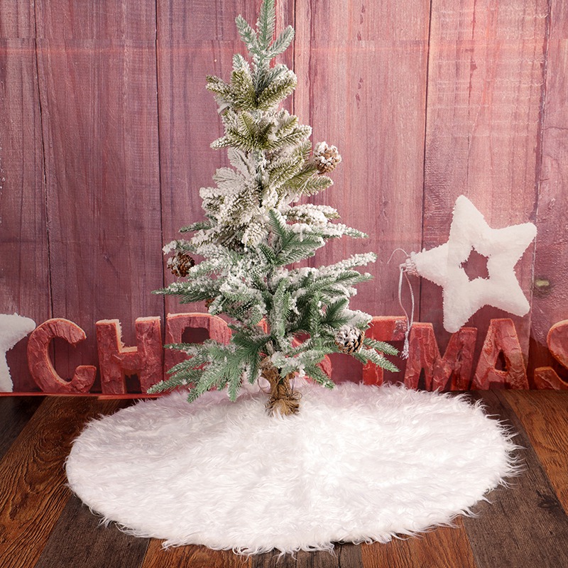 

White Christmas Tree Skirt Christmas Tree Decor Fur Skirt for Xmas Decorations Xmas Decor Holiday Party
