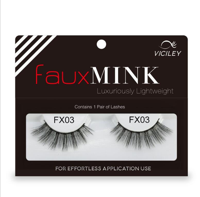 

HBZGTLAD 1pair fake mink eyelashes FX03 3D mink eyelashes handmade