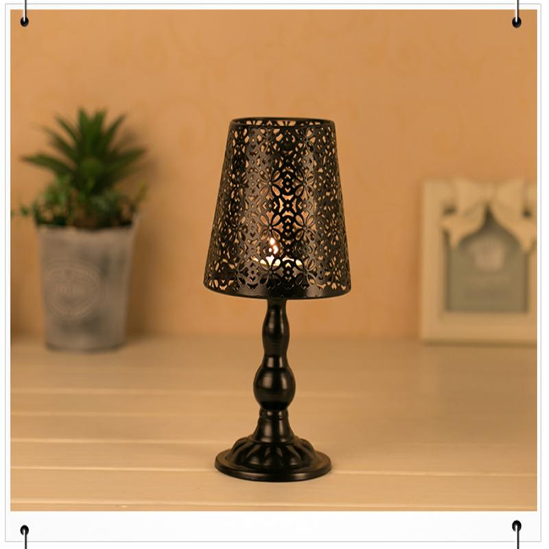 

Creative Vintage Lantern Lamp Candlestick Wedding Decoration Retro Candle Holder Table Decorative Candelabros Home Decor W