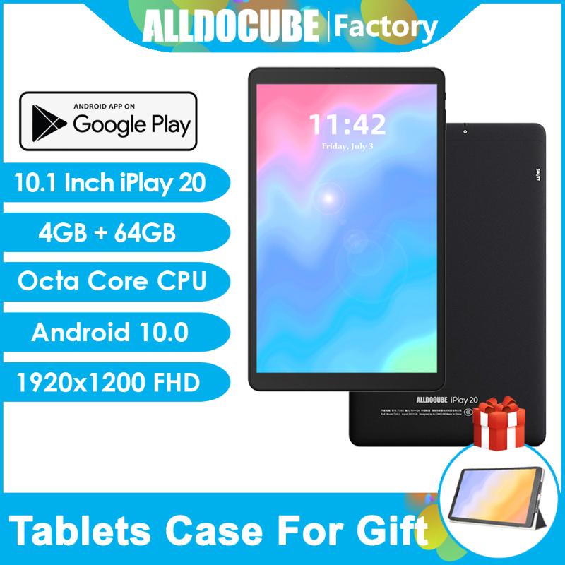 

Alldocube iPlay 20 10.1 inch tablet Andorid 10.0 Octa Core 4G FDD LTE Tablets 4GB RAM 64GB ROM 1920x1200 FHD IPS 5G WiFi Pad GPS, Black