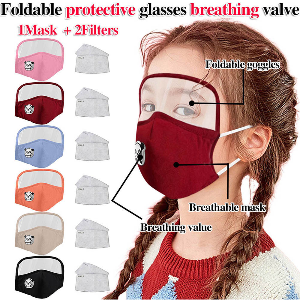 Washable Reusable Face Cover with Eye Shield Riding Windproof Equipment for Kids 【in Stock U.S.!!!】 Integrated Design of Goggles and Face Bandanas