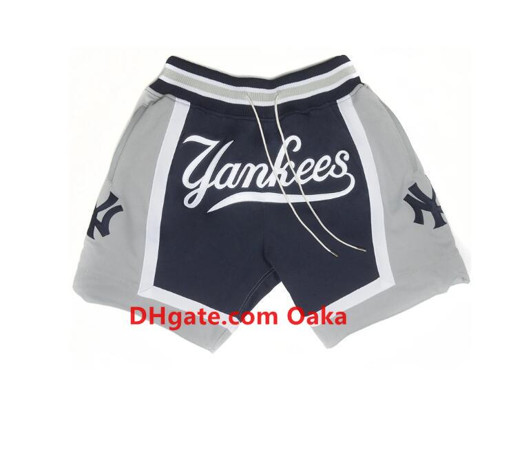 

New York Yankees MEN JUST DON By Mitchell & Ness Baseball Shorts Pocket PANTS S-2XL, Black
