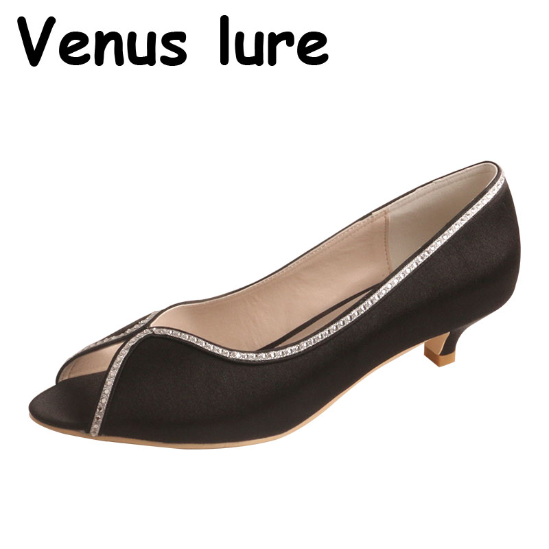 

23 Colors Size 11 Womens Shoes Wedding Small Heels Black Peep Toe Pumps, Purple