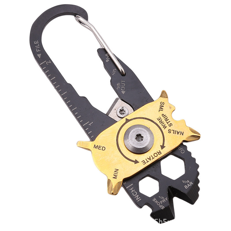 

Gadget Portable Multifunction Mini Repair Tools Wrench Screwdriver 20 in 1 Pocket Tool Keychain Outdoor Camping Key Ring