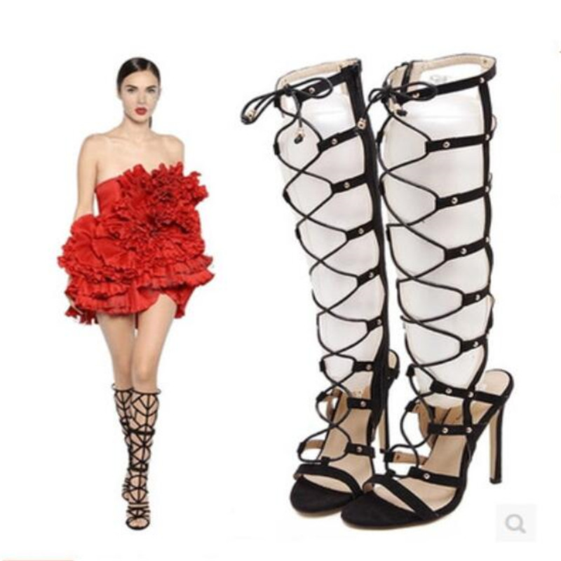 

BBZAI New pattern women shoes High boots sexy Cool boots princess shoes woman 12CM Fashion Spring/Autumn 4-8 9, Black