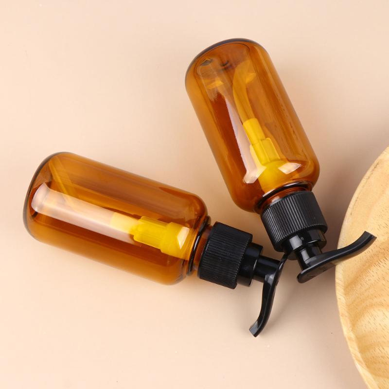 

6Pcs Plastic Emulsion Bottle PET Subpackaging Bottle Practical Refillable Press Pump Transparent (100ml