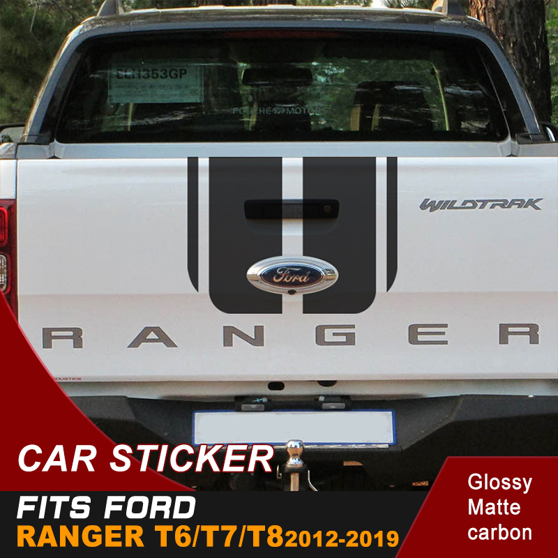 

car decals tail door graphic vinyl car decoration stickers fit for ranger 2012 2013 2014 2015 2016 2017 2018 2019, Gloss black