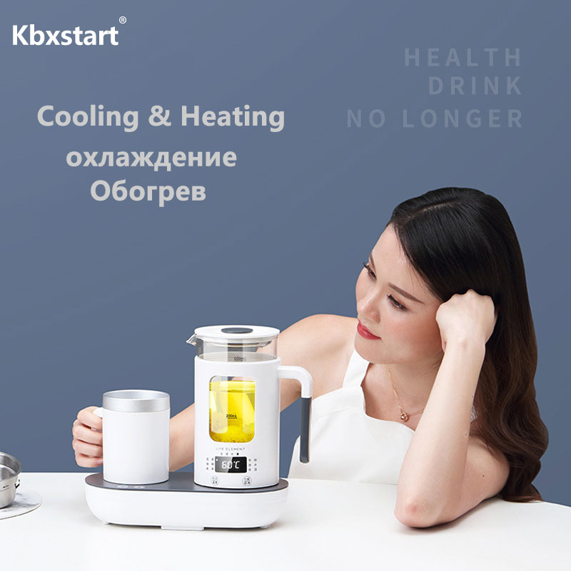 

Kbxstart Thermal Insulation Electric Smart Thermostat Kettle Multifunction Health Teapot Glass Samovar With Heating Colding Cup
