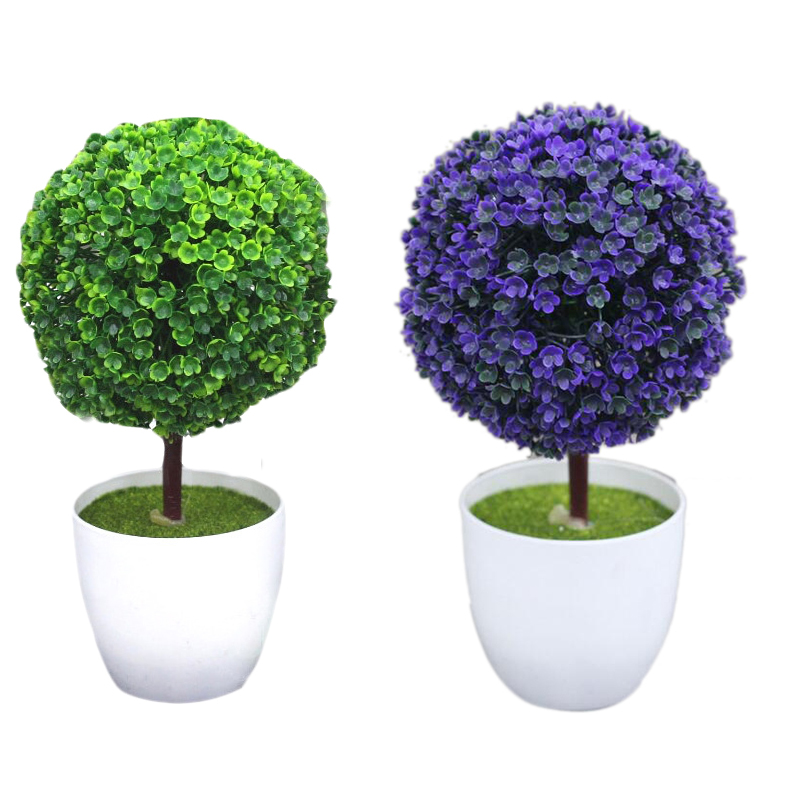 

6Pcs/Set Decorative Artificial Outdoor Ball Plant Tree Pot Snowball Photography Props Home Decoration, Green