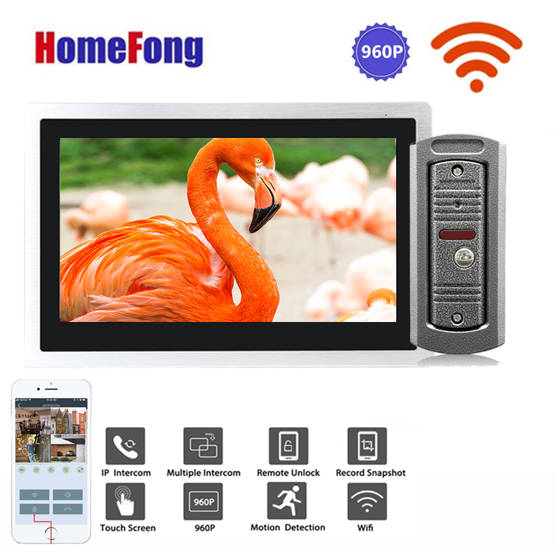 

Homefong AHD960P 10 Inch Wireless Video Intercom Doorbell Wifi Video Door Phone Doorbell Remote Unlock Talk Motion Sensor Record