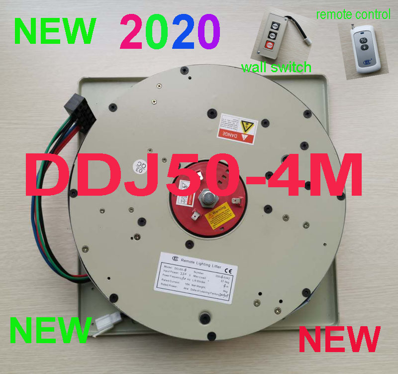 

DDJ50-4M Wall Switch+Remote Controlled Lighting Lifter Chandelier Hoist Lamp Winch Light Lifting 110 V-120 V, 220 V-240v