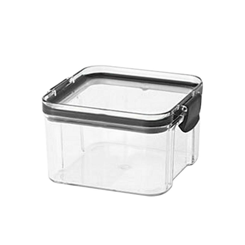 

Home Kitchen Covered Clear Container Storage Box Large Capacity Free Stickers Jar Sealed With Lid Flour Cereal Reusable