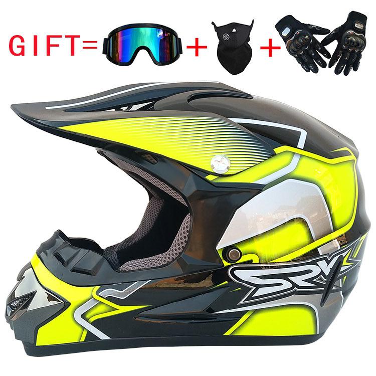 

Fashion Outdoor Off Road Casco Motorcycle & Moto Dirt Bike Motocross Racing Helmet Set, Gray