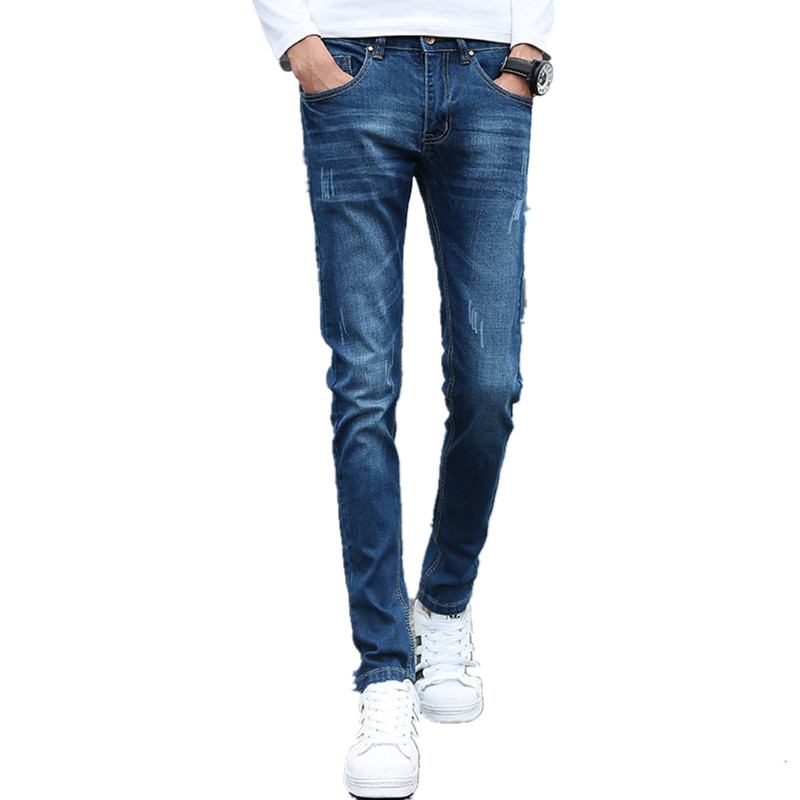 

2020 New Style Seasons High Quality Fashion Slim Small Feet Mens Jeans Multi Pocket Jeans Pants Three Colors Large Size -36, Black