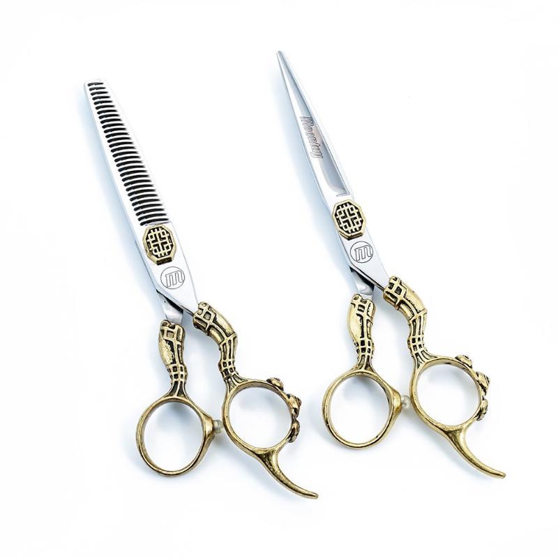 

Moontay 6.0 inch Barber Hair Cutting Scissors Hairdressing Thinning Shears Scissors Makas Set for Professional Hairstylist