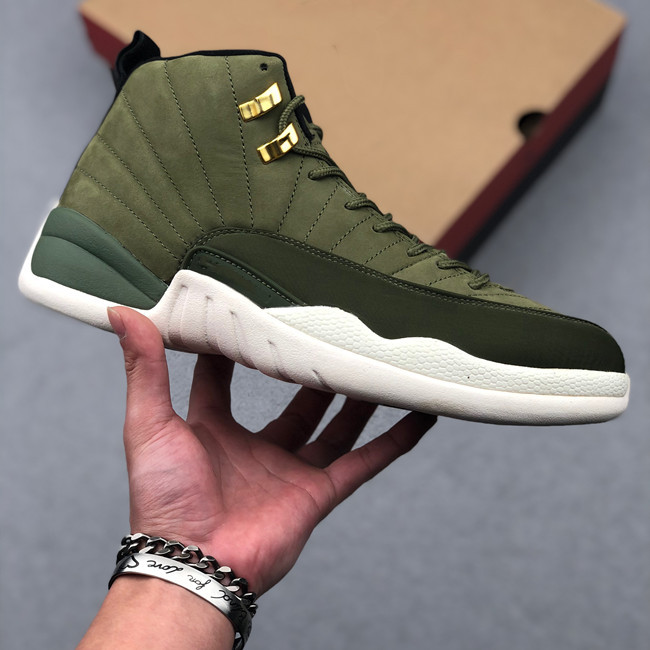 

Jumpman 12 Retro Chris Paul Class of 2003 130690 301 Olive Canvas Black Sail Big Size Gym Shoes Mens Shoes Tennis Shoes Schoenen