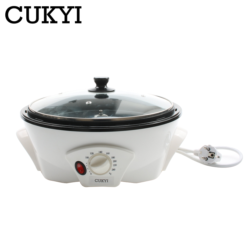

CUKYI Electric Coffee beans Home coffee roaster machine roasting 220V non-stick coating baking tools household Grain drying